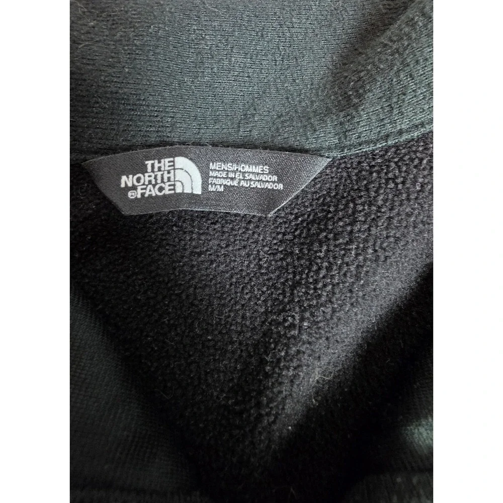 The North Face Mens Black GM Genuine Parts Fleece Quarter Zip Pullover Medium